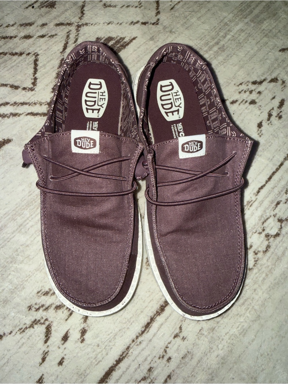Hey Dude Women’s Wally Solid Maroon Casual Shoes
